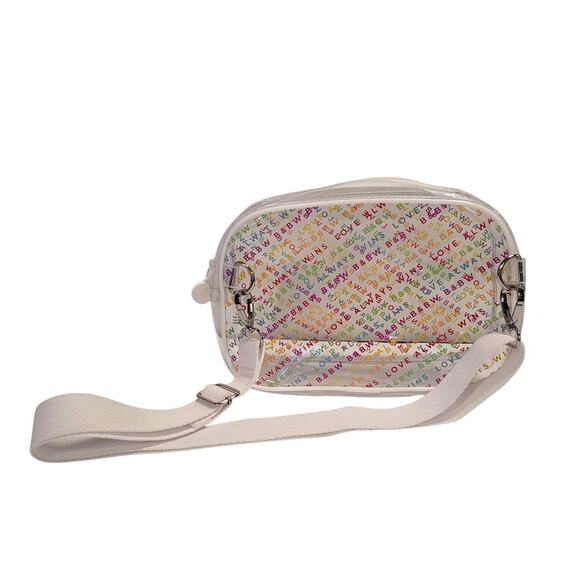 Bath Body Works Sports Pack Clear Crossbody Bag Makeup Bag Love Always Wins - Picture 1 of 9